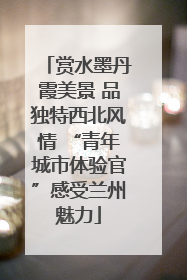 赏水墨丹霞美景 品独特西北风情 “青年城市体验官”感受兰州魅力